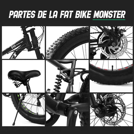 Bicicleta Fat Bike Monster Naranja