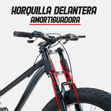 Bicicleta Fat Bike Monster Rojo