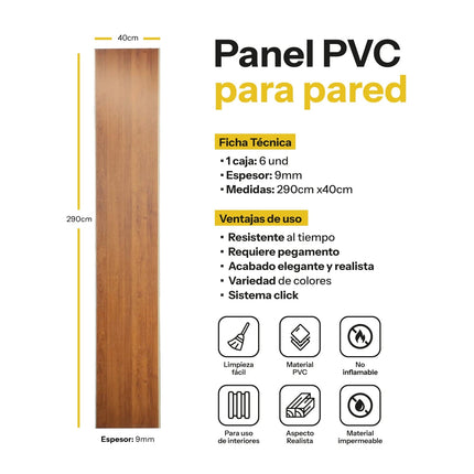 Panel de Pared Decorativo 260 x 40cm - 4009_NN9-1