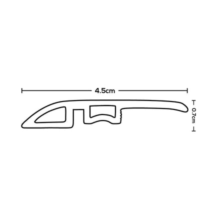 Moldura SPC de 8mm modelo R 2.4m - 1837