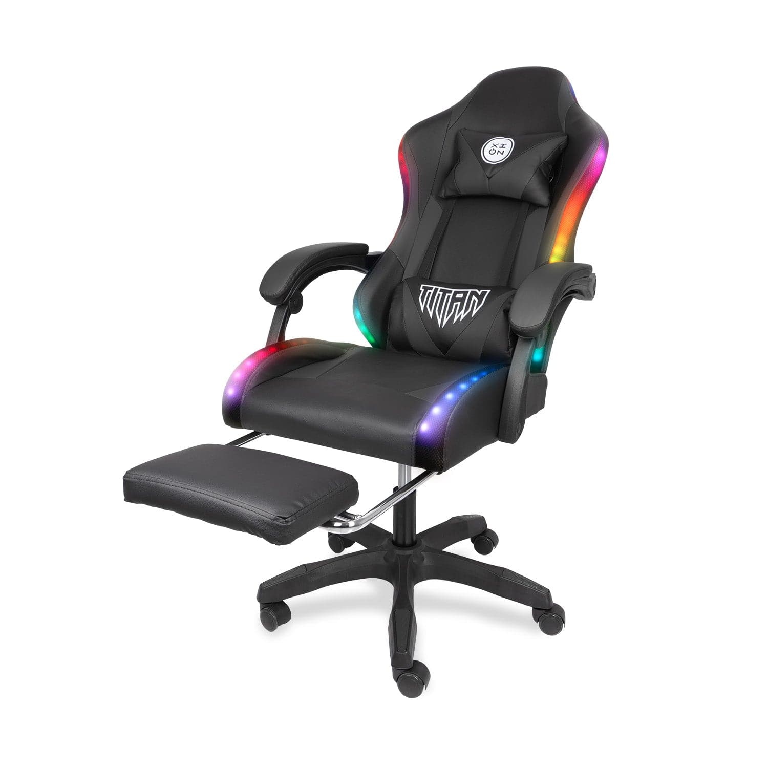 Silla Gamer con LUCES Ergonomica TITAN RGB XION 135 con Masajeador Lu Mundo Negocio Peru